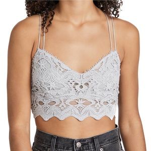 Free people ilektra Lace Bralette  Silver Small